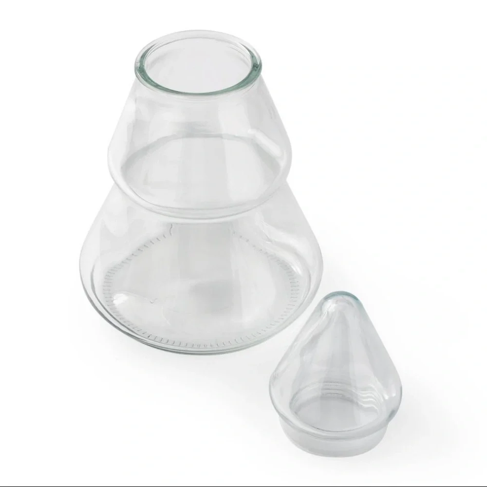 New! Target Bullseye Playground Novelty Tree Shaped Clear Glass Jar, 8.3” tall